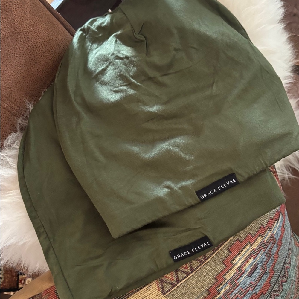 GRACE ELEYAE The Slap (Satin-Lined Cap) - Olive Green Size M-Original